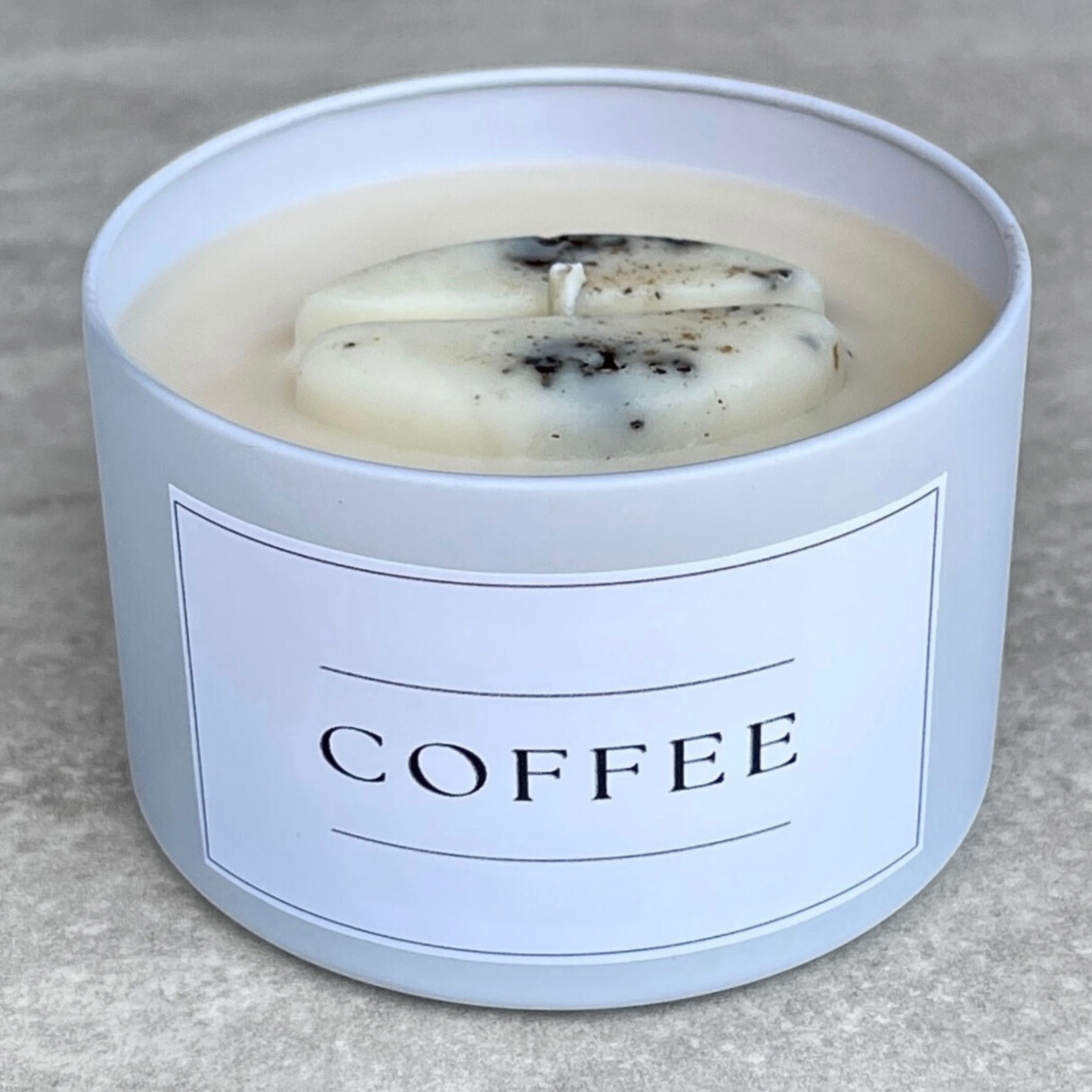 Coffee - 8oz Matte White Jar Soy Wax Candle