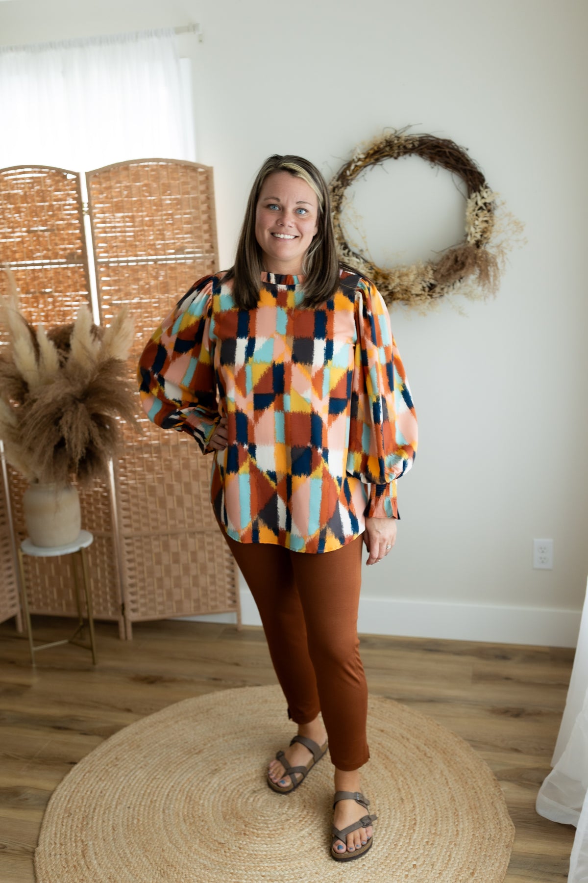 Magic Skinny Ponte Knit Pants in Rust
