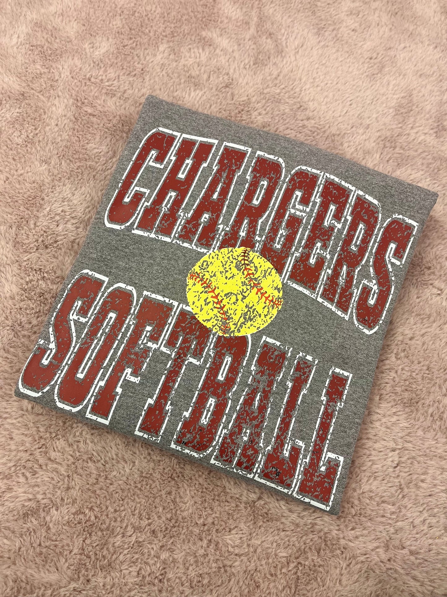 Vintage Chargers Softball Shirt – Distressed Team Graphic