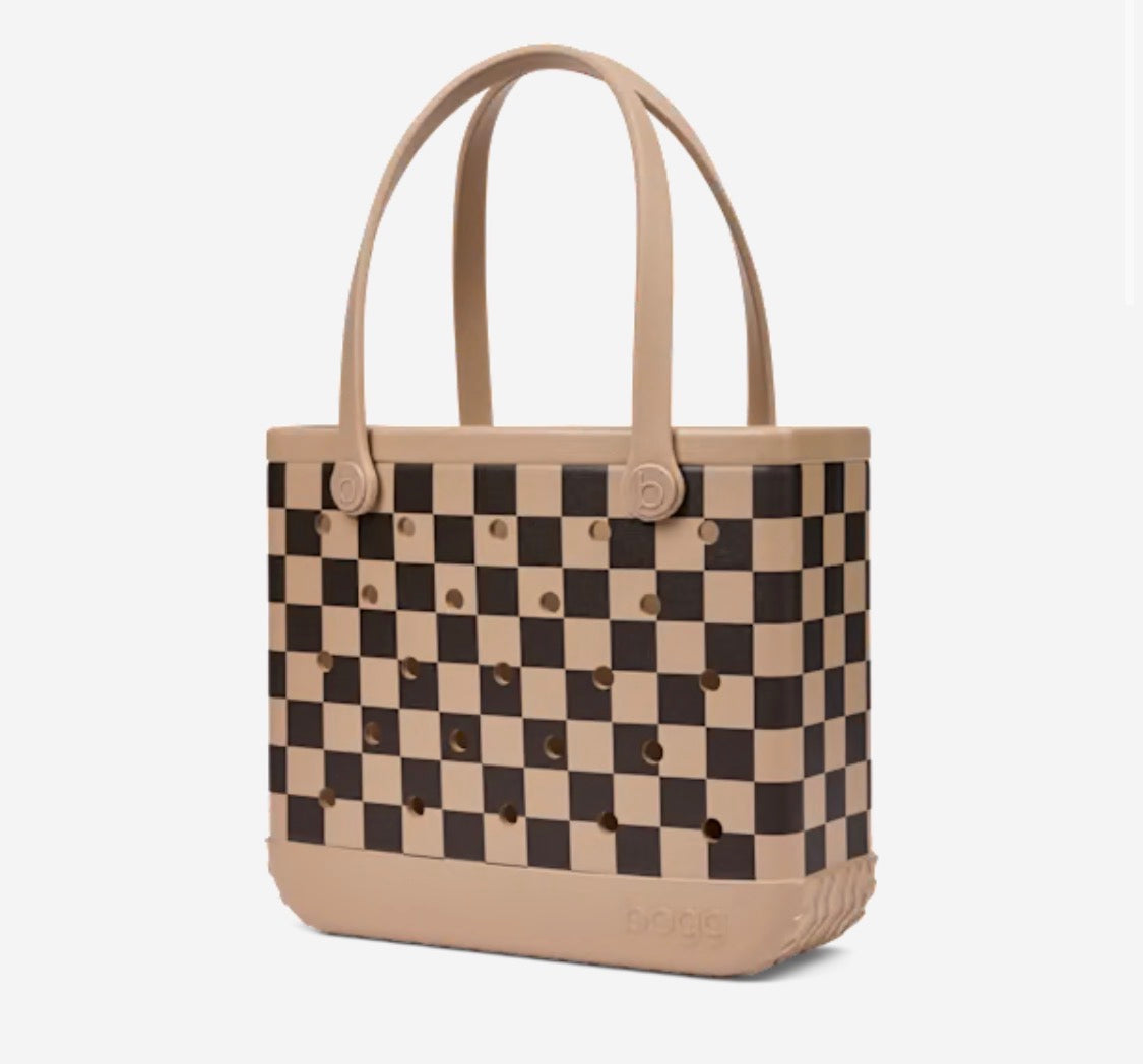 Original Checkered Bogg Bag - Camel/Hot Cocoa