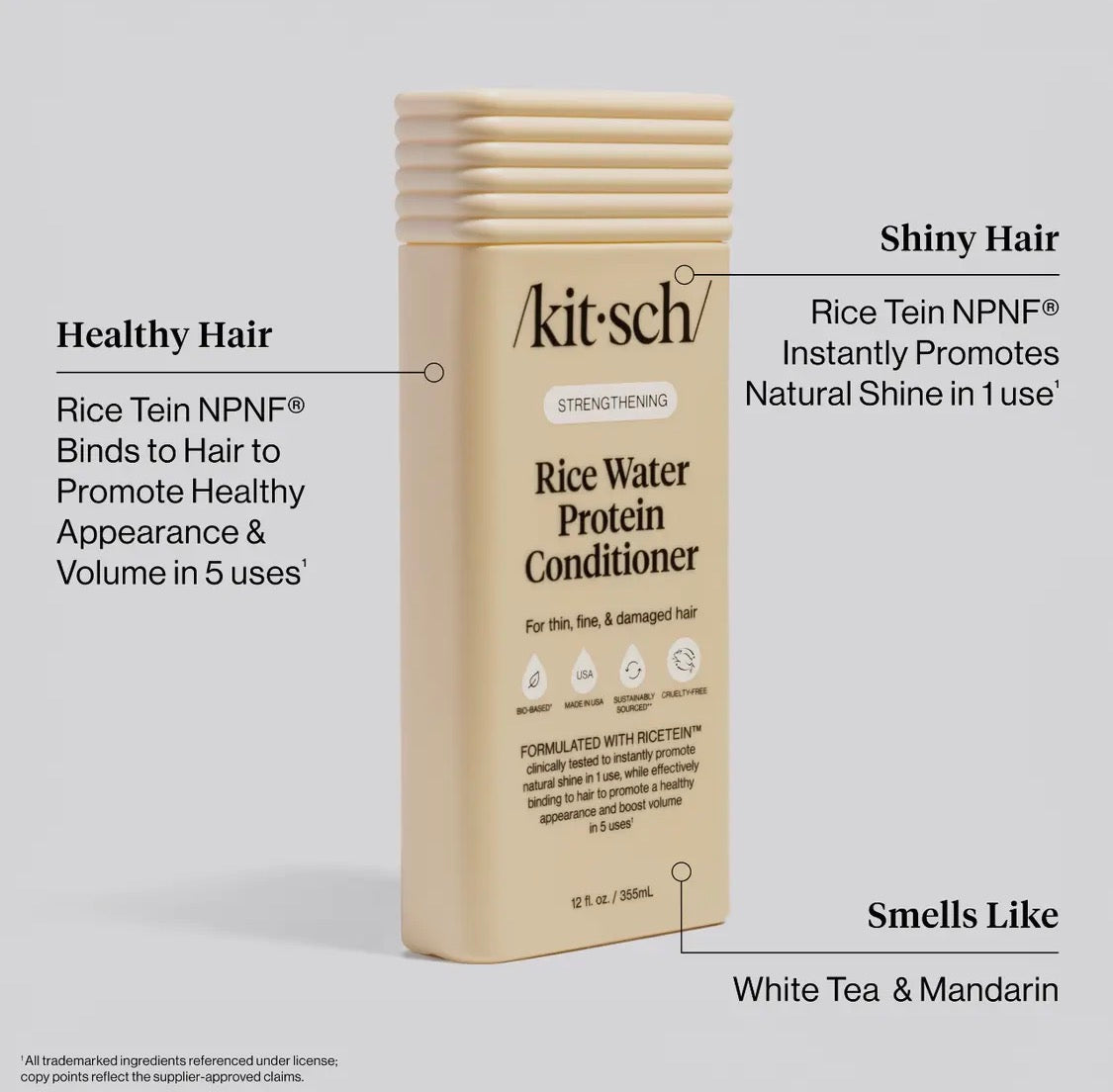 Rice Water Protein Conditioner – Bio-Based, Sustainably Sourced, Cruelty-Free | Made in USA