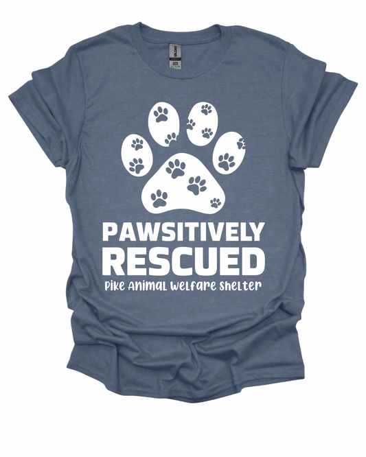 PAWS Pawsitively Rescued Fundraiser T-Shirt | Gildan Softstyle Unisex