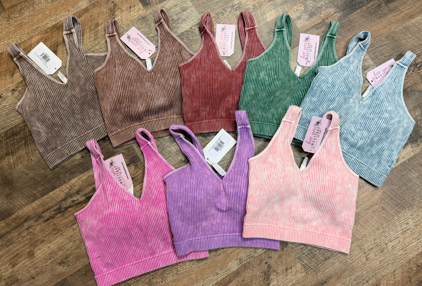 Washed Intentions Brami – Seamless Acid Wash Crop Top