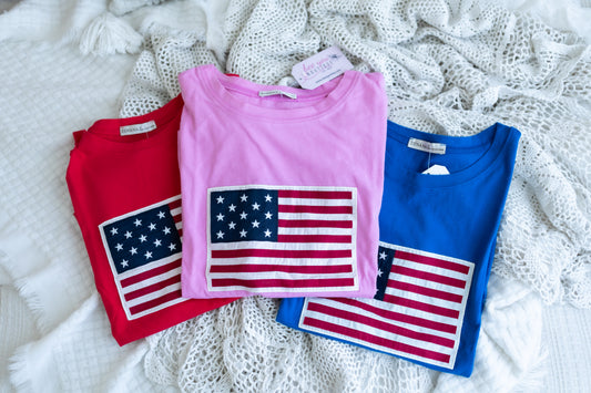 American Flag Tee | Patriotic Red White and Blue T Shirt