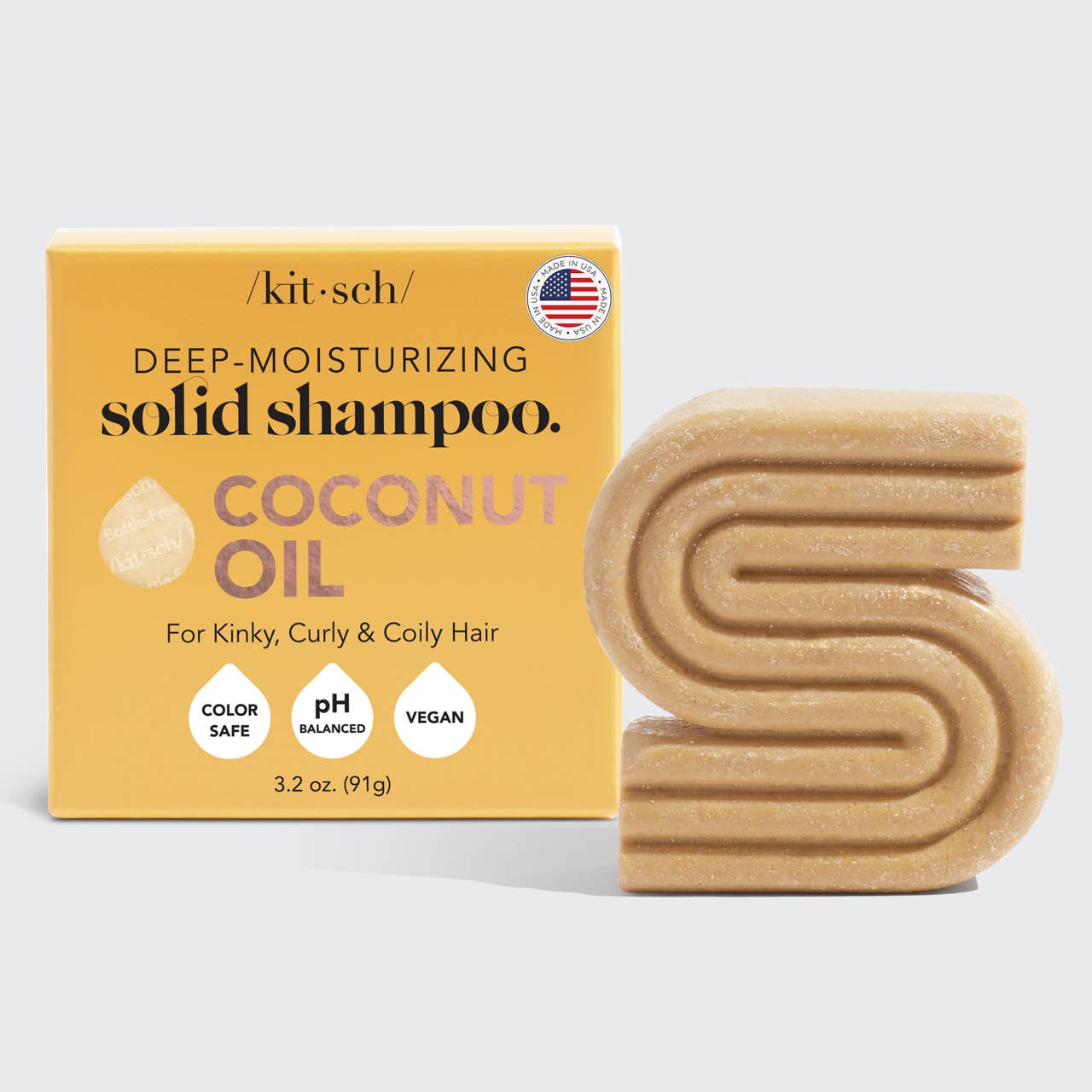 Coconut Oil Deep-Moisturizing Solid Shampoo Bar – Hydrating & Plastic-Free Hair Care