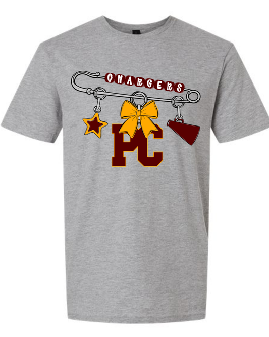 Chargers Spirit Pin Graphic T-Shirt / Crewneck