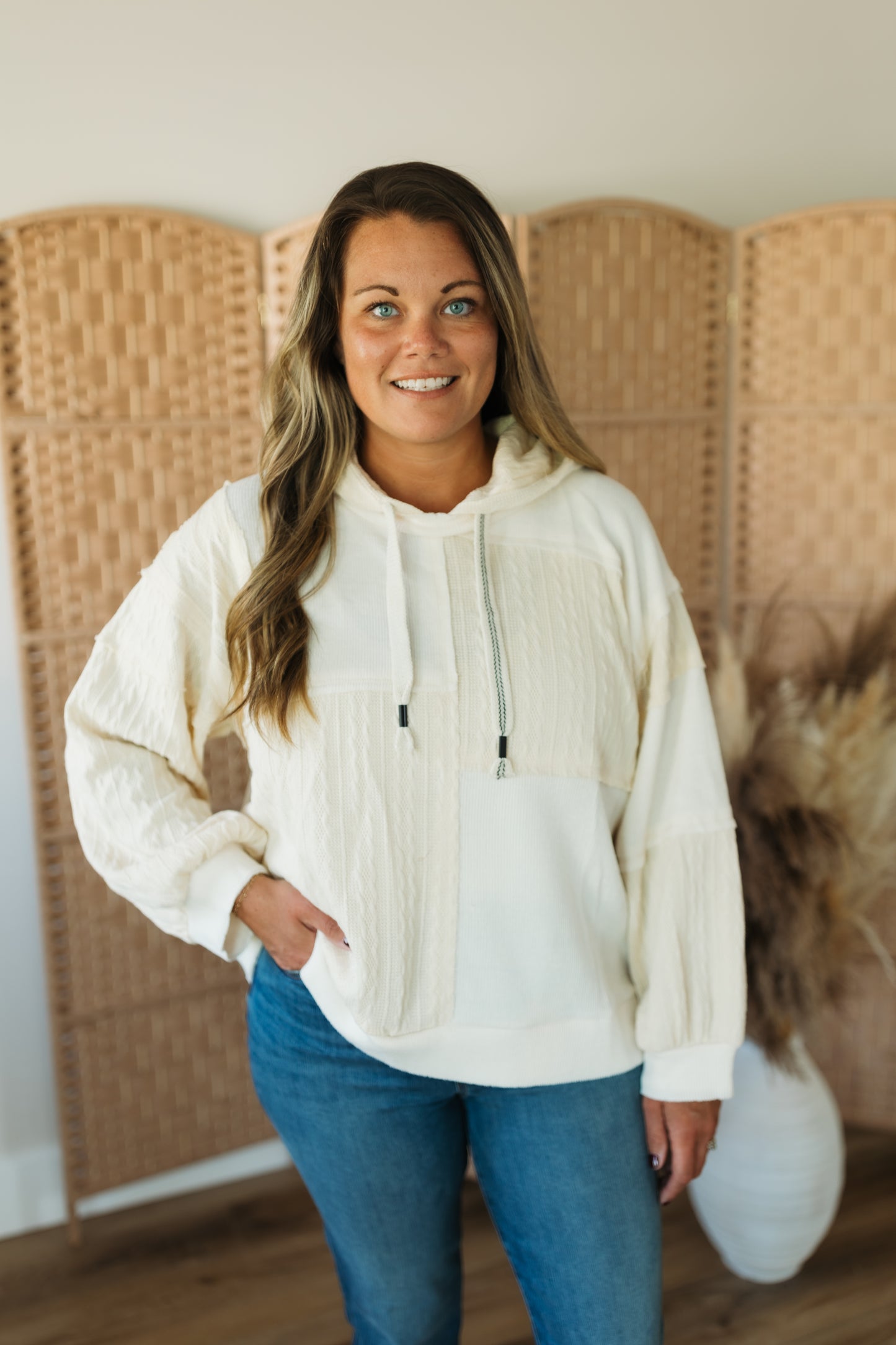 Cozy Cream Knit Pullover by POL