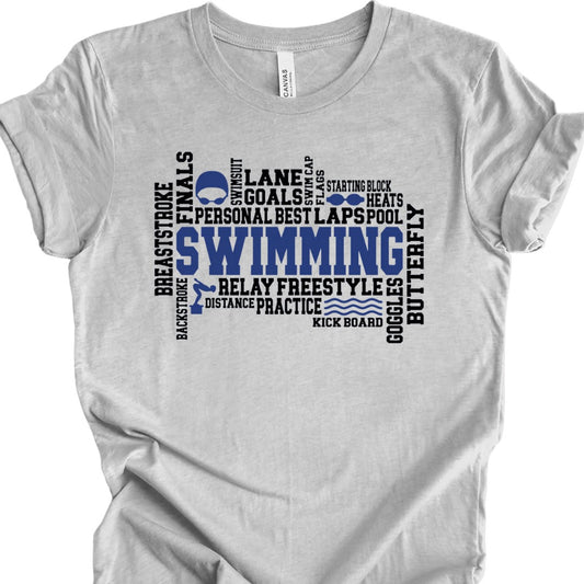 Swimming Word Art