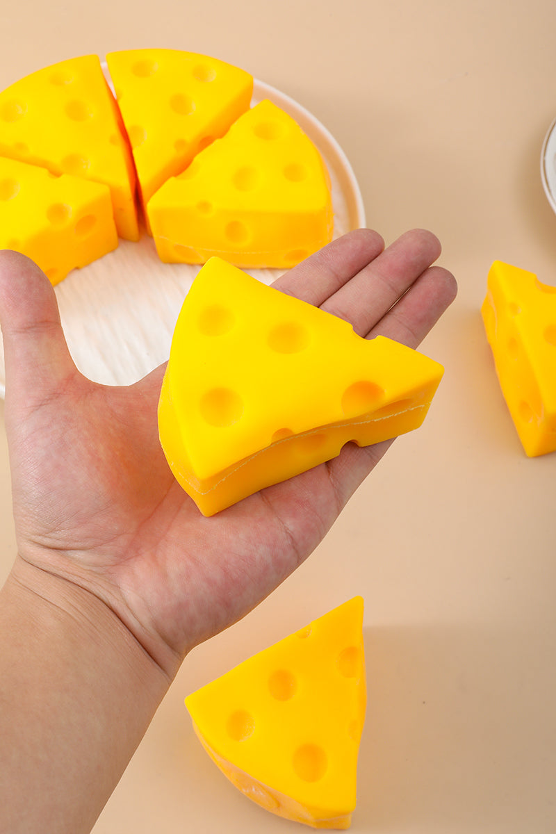 Cheese Stress Relief Squishy | Slow Rise Cheese Slice Fidget Toy
