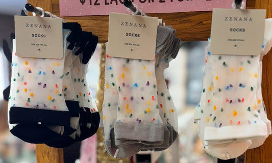 Polka Dot Crystal Socks