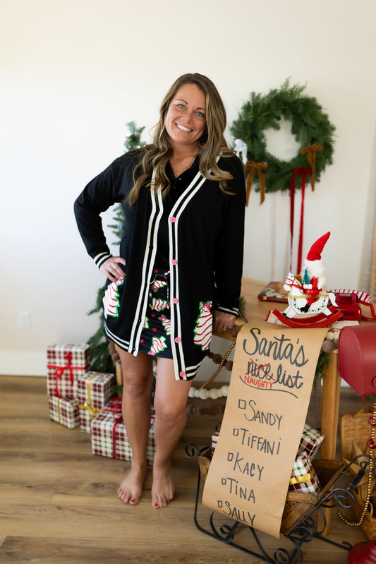 Frosted Tree Cardigan