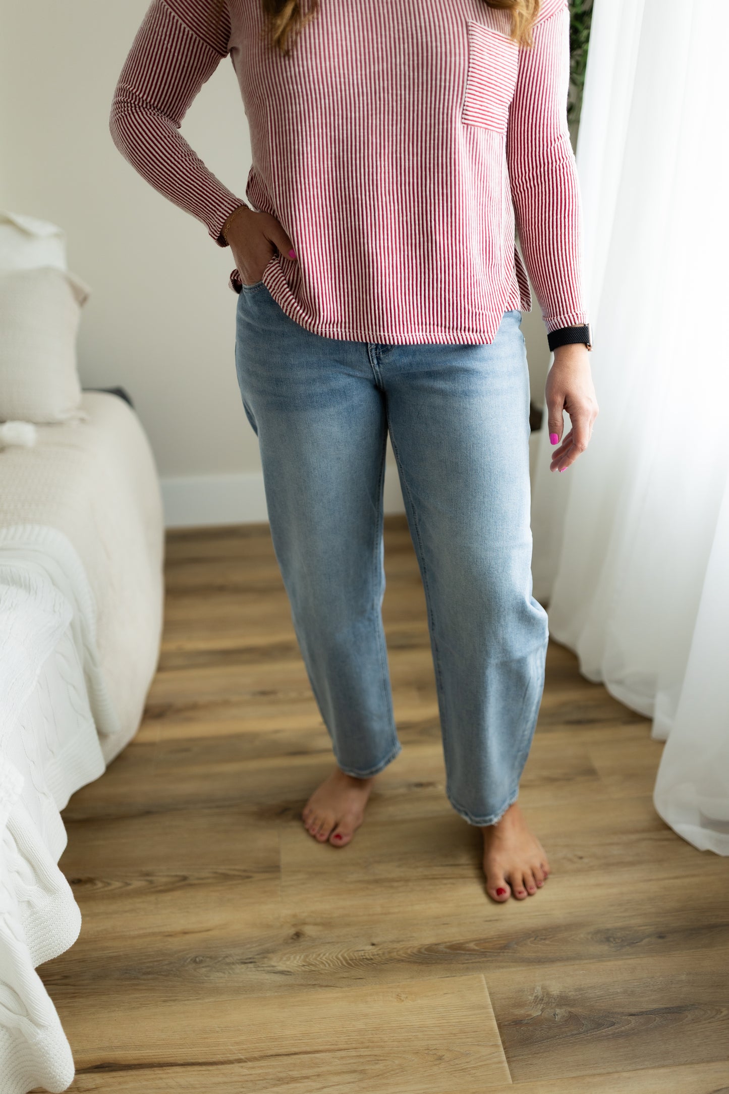 Vervet High Rise Barrel Leg Jeans