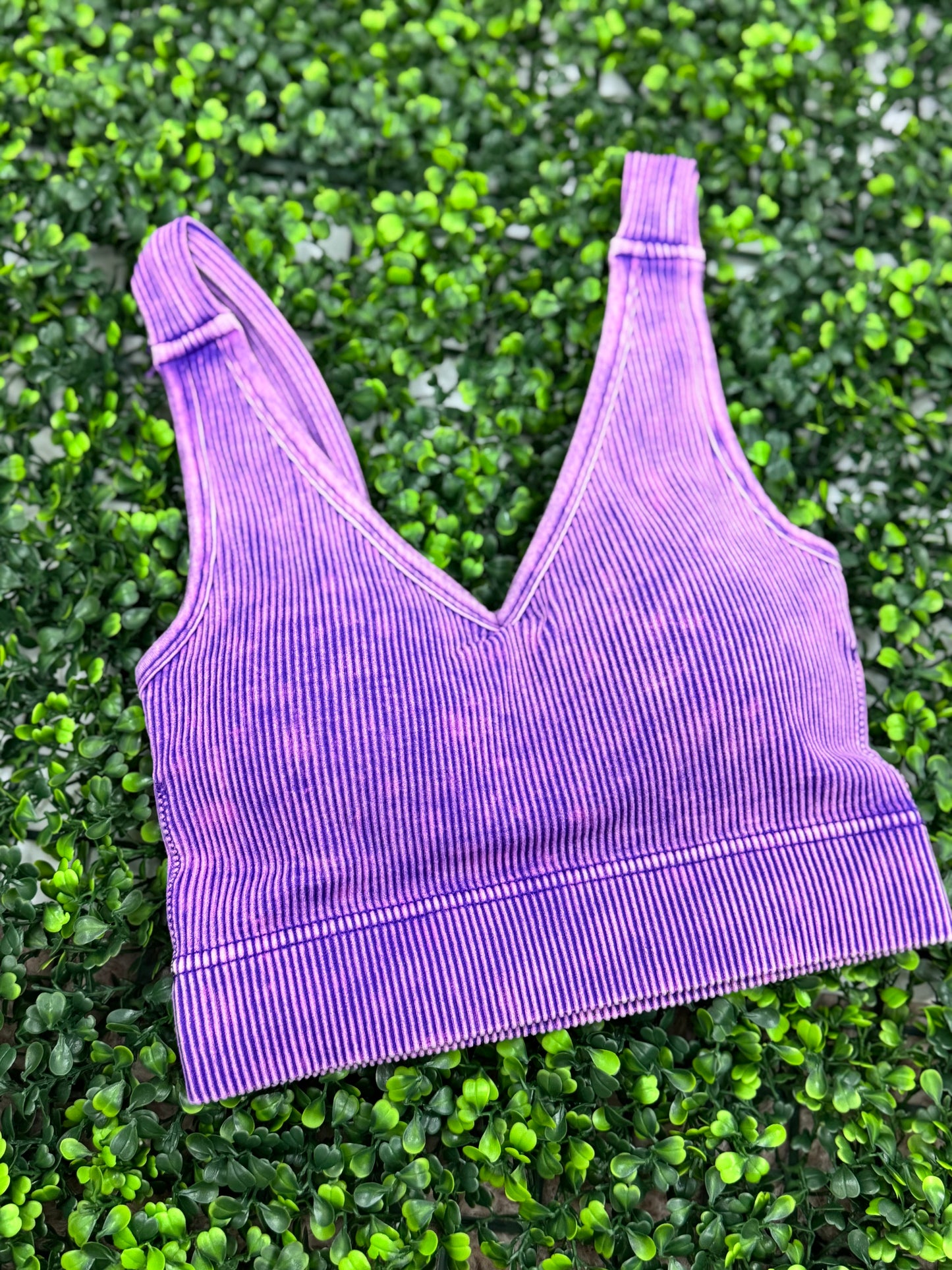 Washed Intentions Brami – Seamless Acid Wash Crop Top