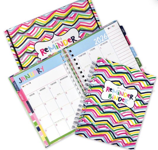 Reminder Binder® Planner 2026–2027 – Dated Weekly & Monthly Organizer with Stickers