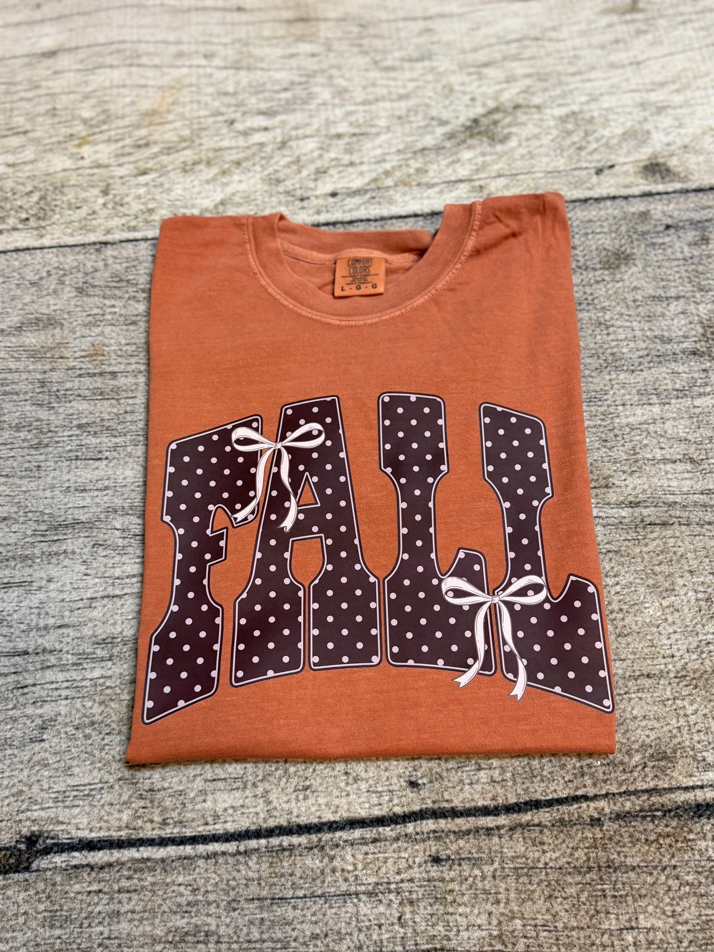 Fall Polka Dot Bow Graphic mockup