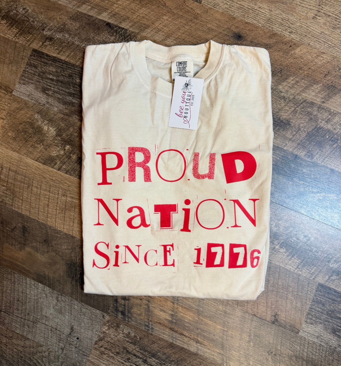Comfort Colors Proud Nation Since 1776 Tee – Patriotic Graphic T-Shirt