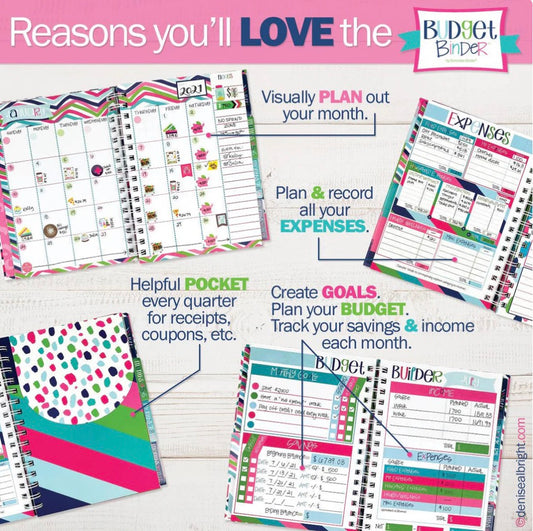 Budget Binder™ Financial Planner – 12-Month Workbook with Stickers & Money Tracking Tools