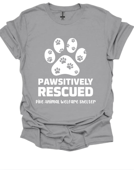 PAWS Pawsitively Rescued Fundraiser T-Shirt | Gildan Softstyle Unisex