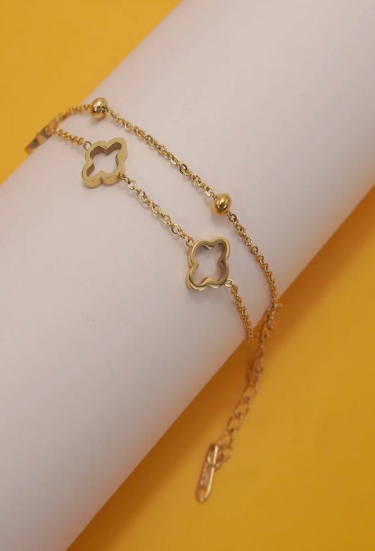 Gold Clover Bracelet