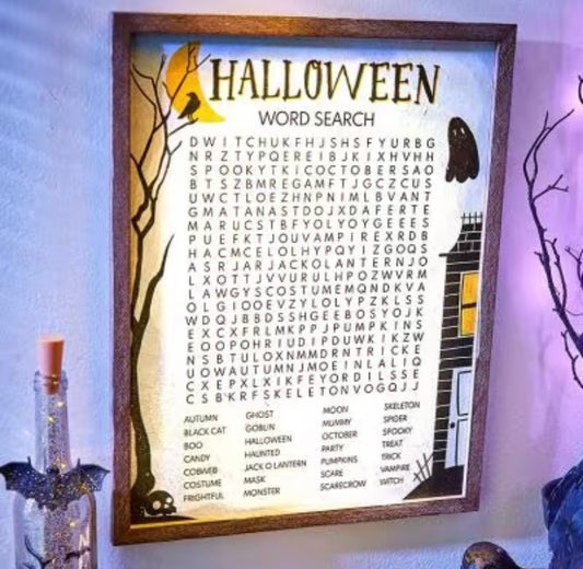 Holiday Word Search Wall Art