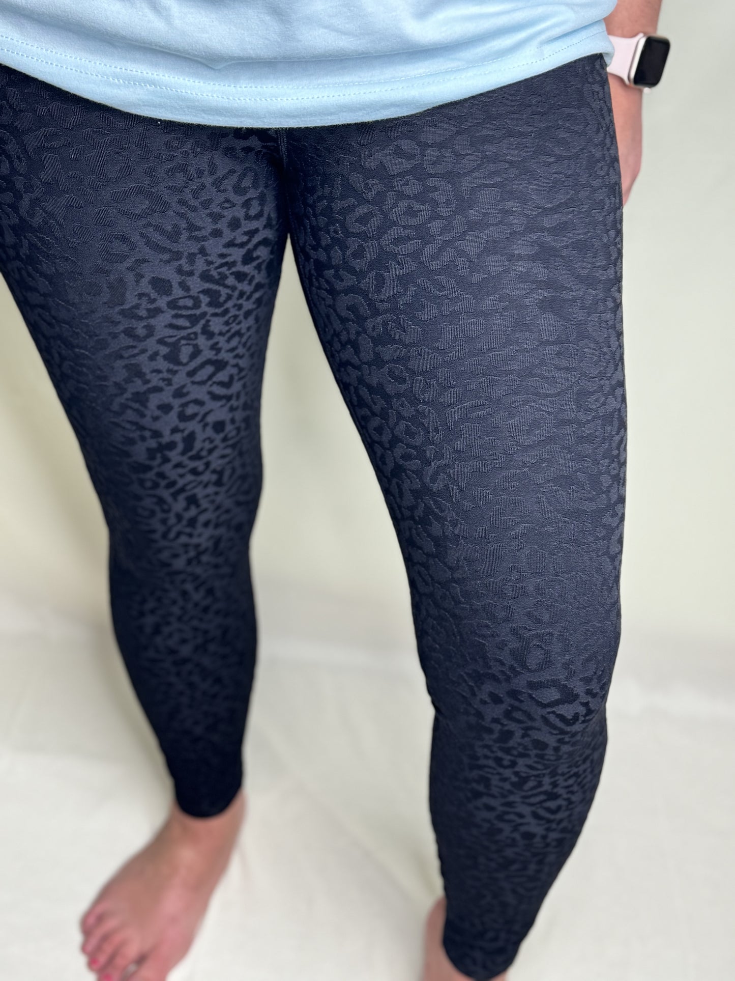 Textured Leopard Leggings