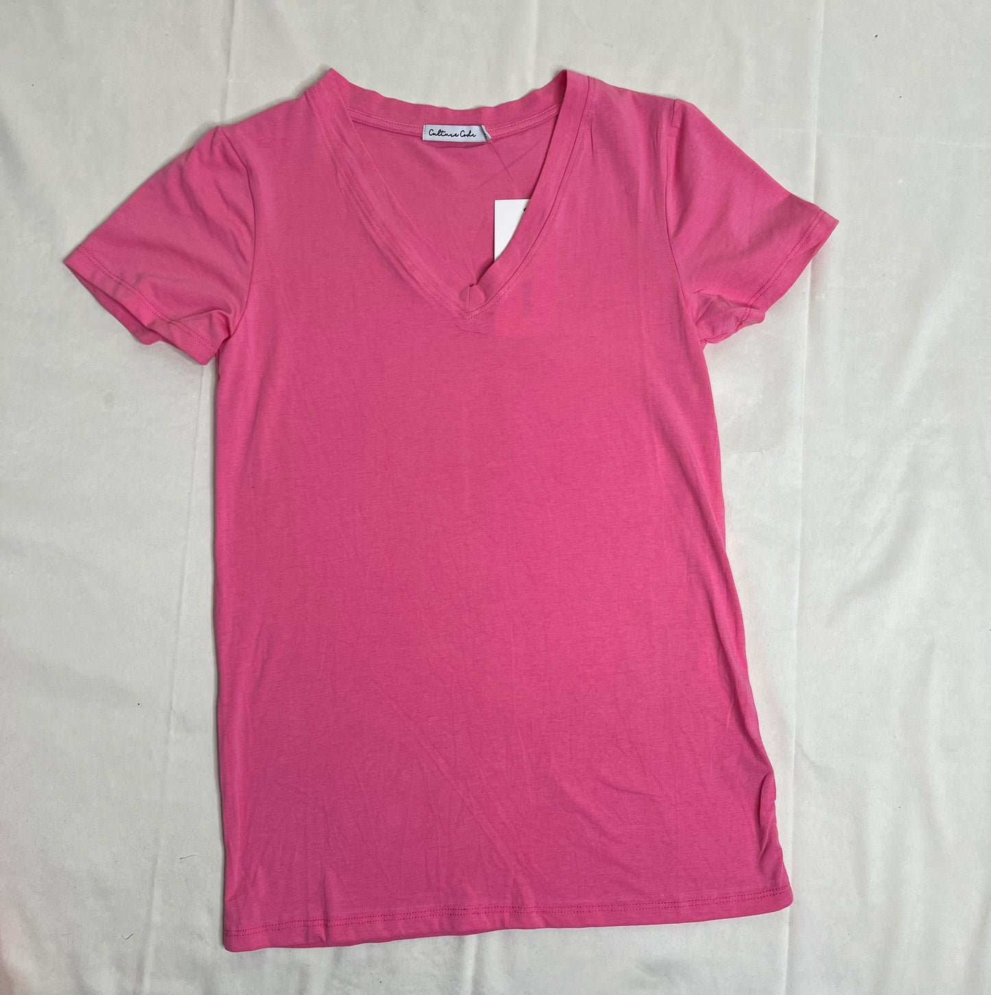 Short Sleeve Fitted V-Neck 3 Colors