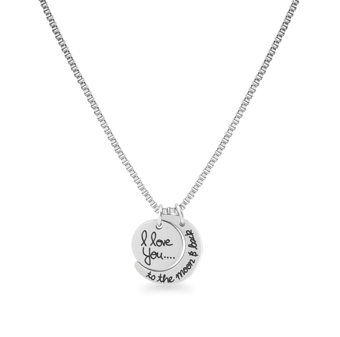 "I Love You To The Moon and Back" Stainless Steel Necklace