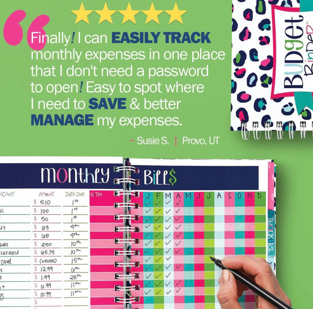 Budget Binder™ Financial Planner – 12-Month Workbook with Stickers & Money Tracking Tools