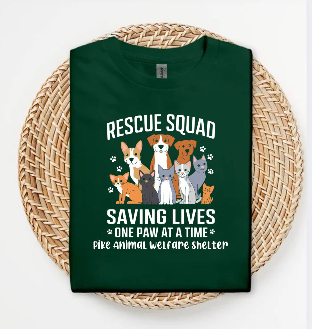 PAWS Rescue Squad Fundraiser T-Shirt & Crewneck