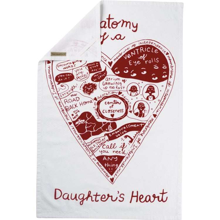 Anatomy Of A Daughter's Heart Kitchen Towel