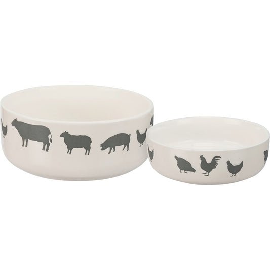 Farm Animals Bowl Set