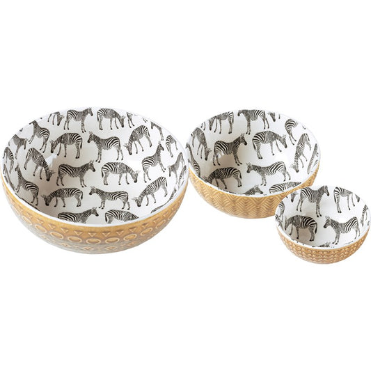 Zebra Bowl Set