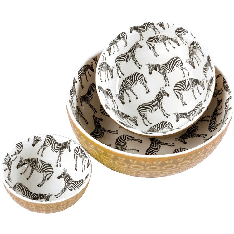 Zebra Bowl Set