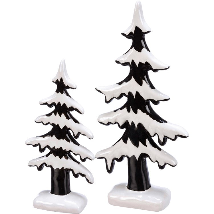 Snowy Trees Figurine Set