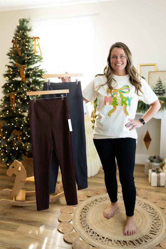 Warm Fleece Lined Leggings – Gray