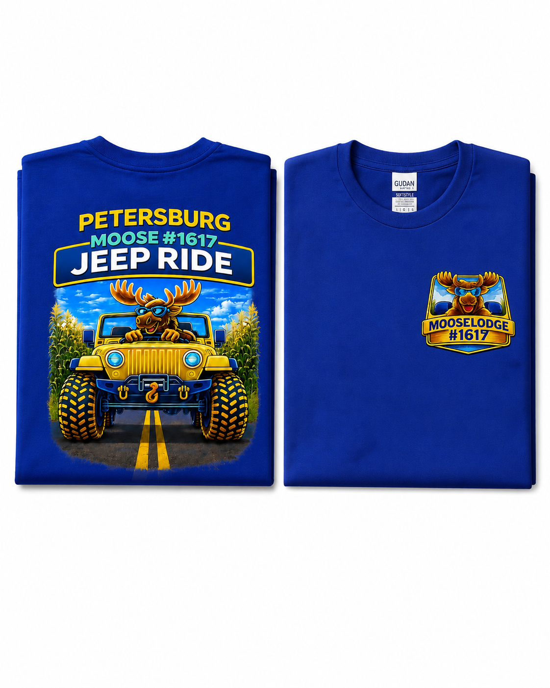Petersburg Moose #1617 Jeep Ride Graphic T-Shirt | Annual Jeep Ride Tee