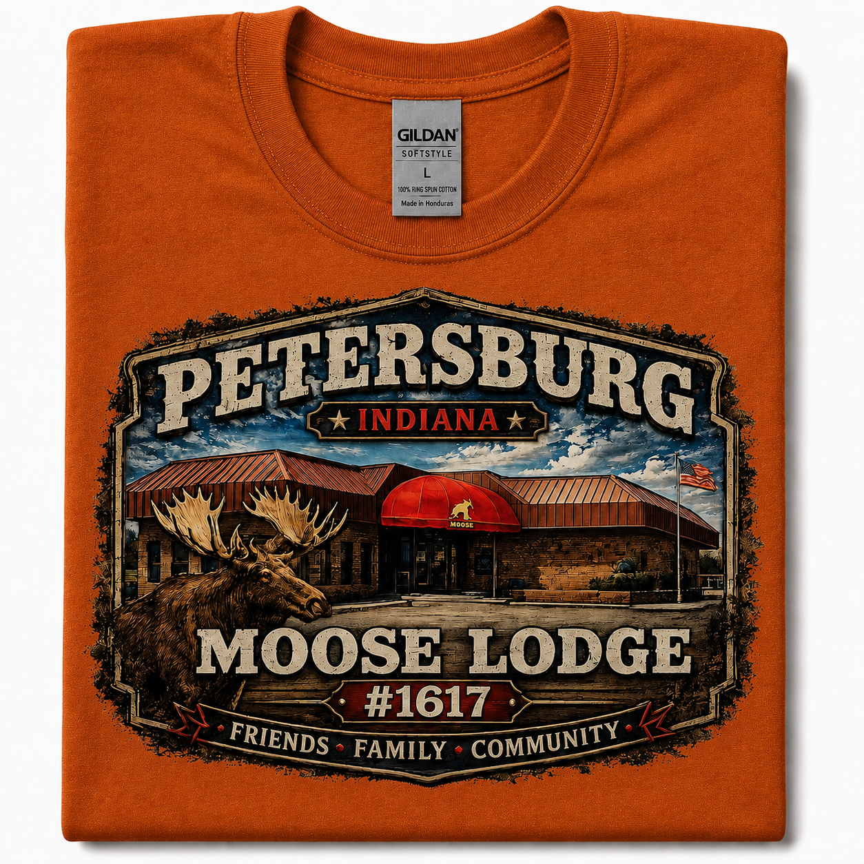 Petersburg Moose Lodge #1617 Graphic T-Shirt | Friends Family Community Tee (Copy)