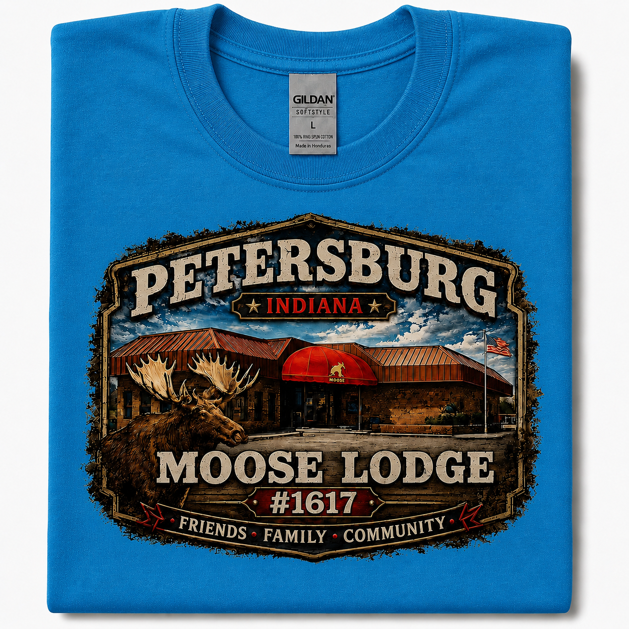 Petersburg Moose Lodge #1617 Graphic T-Shirt | Friends Family Community Tee (Copy)