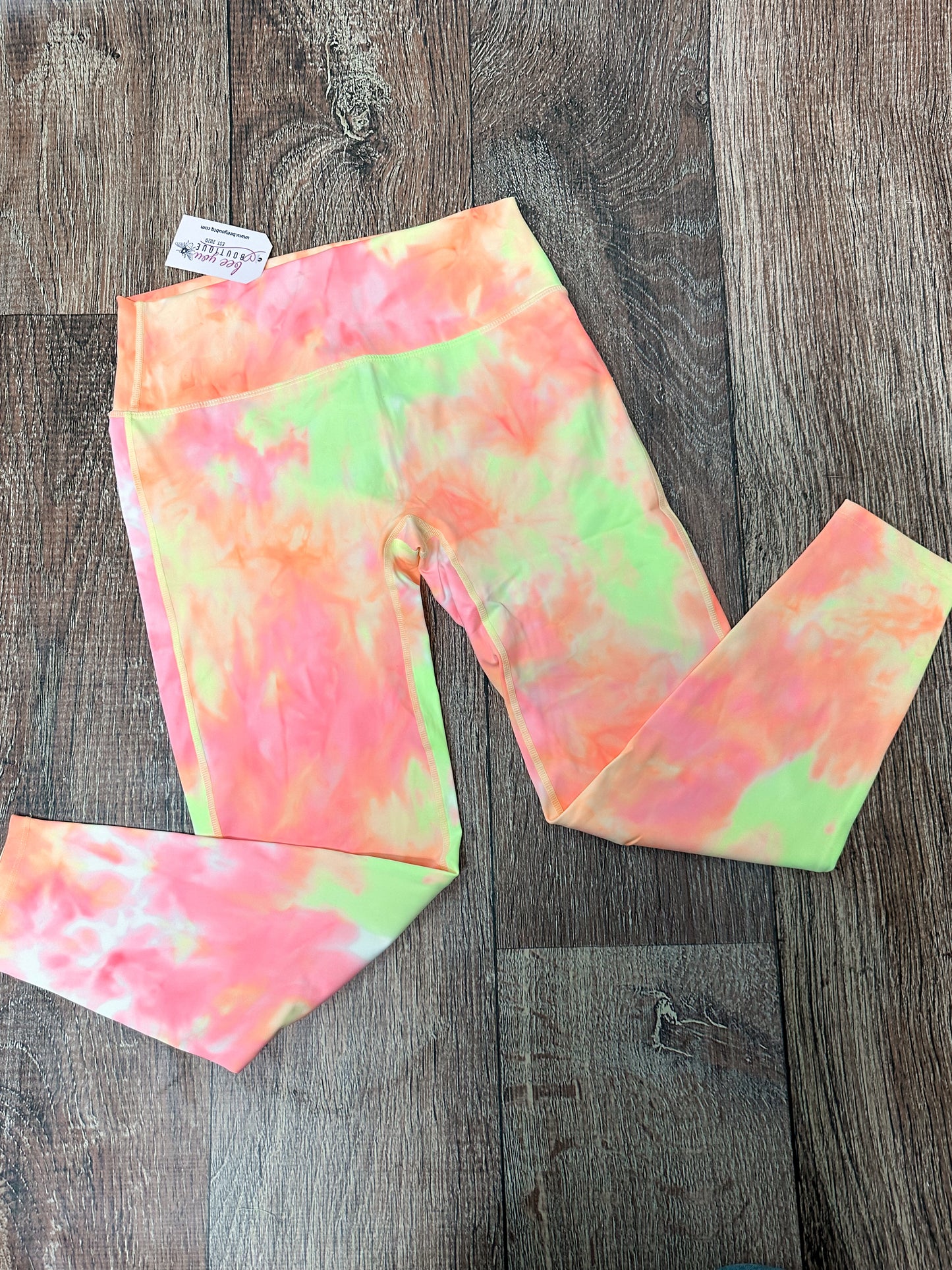 Plus Athletic Tie Dye High Wasted Leggings