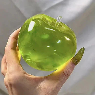Transparent Green Apple Squishy | Crystal Clear Sensory Fidget Toy