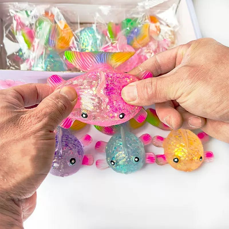 Fluorescent Fish Squishy Toy | Vibrant Color Sensory Fidget Fish
