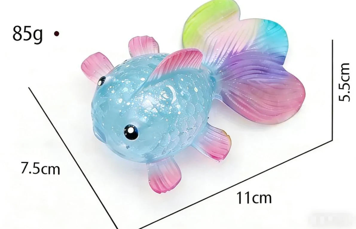 Fluorescent Fish Squishy Toy | Vibrant Color Sensory Fidget Fish