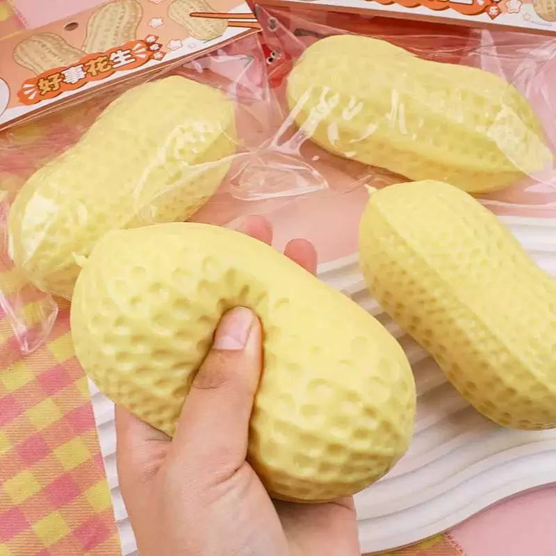 Stretchy Peanut Squishy Toy | Soft Sensory Fidget Stress Relief Toy