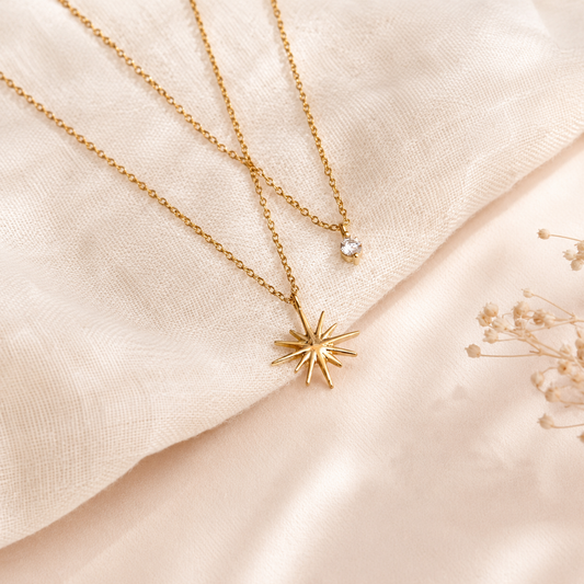 18K Stainless Steel Tarnish Free Layered Necklace