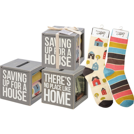 There's No Place Like Home Bank And Socks Set