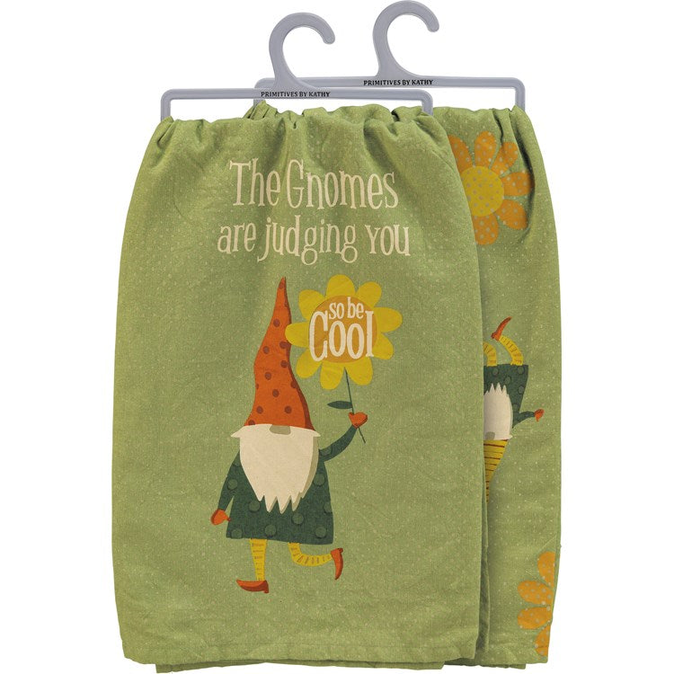 Gnomes Are Judging You So Be Cool Kitchen Towel