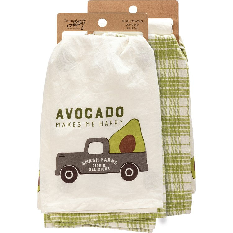 Avocado Makes Me Happy Kitchen Towel Set