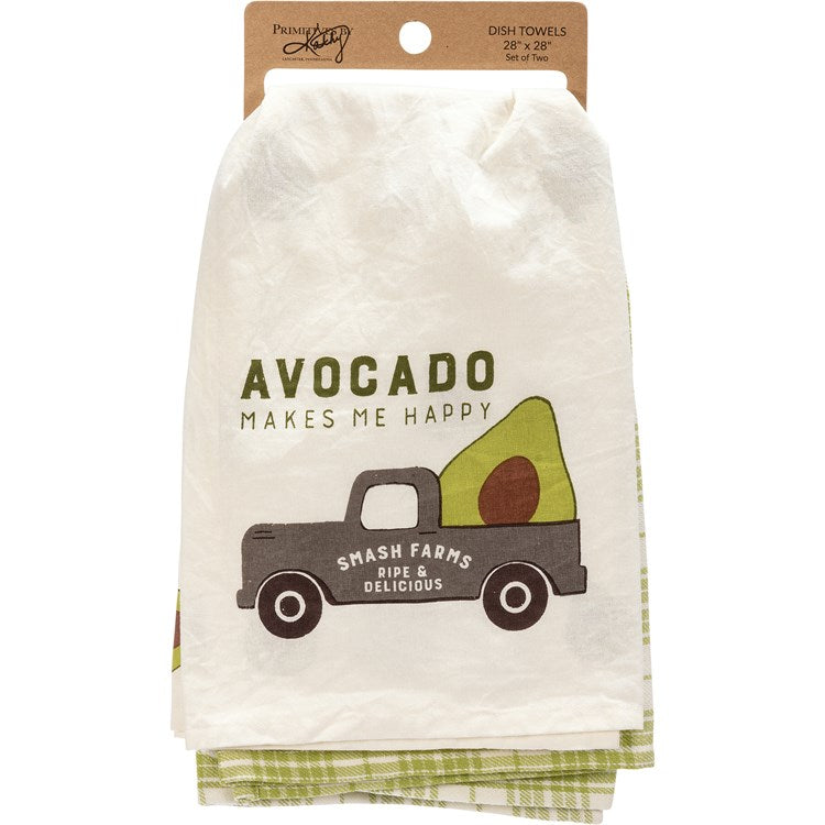 Avocado Makes Me Happy Kitchen Towel Set