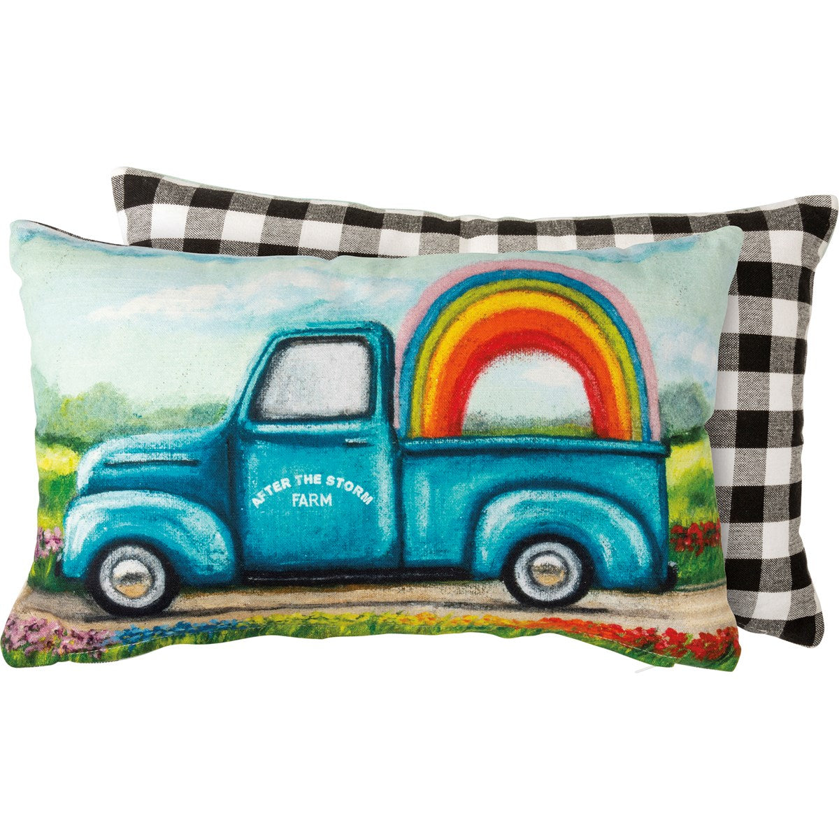 Rainbow After The Storm Farm Pillow