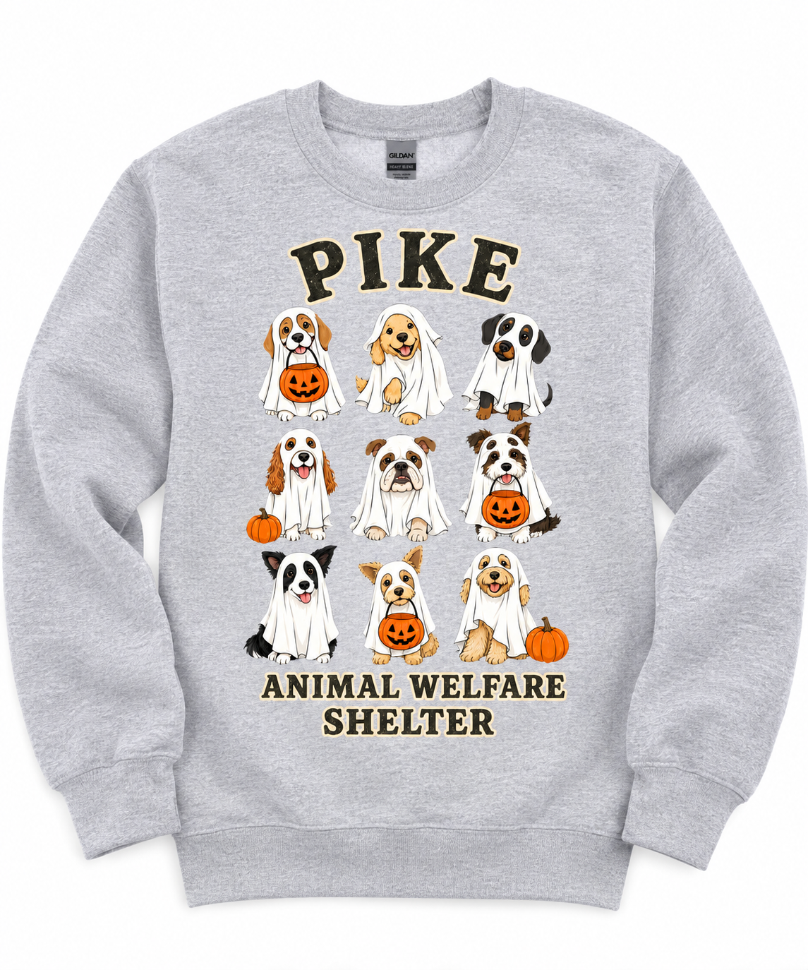 PAWS Halloween Ghost Dogs Fundraiser T-Shirt & Crewneck